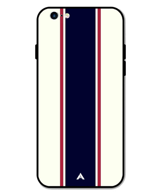 Stripe Pattern 10 Metal Back Cover Phone Case for iPhone 6