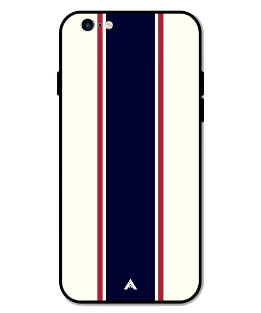 Stripe Pattern 10 Metal Back Cover Phone Case for iPhone 6s