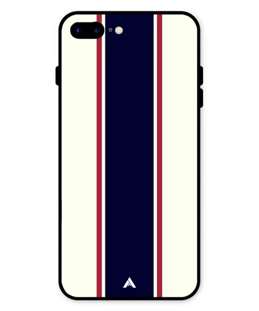 Stripe Pattern 10 Metal Back Cover Phone Case for iPhone 8 Plus