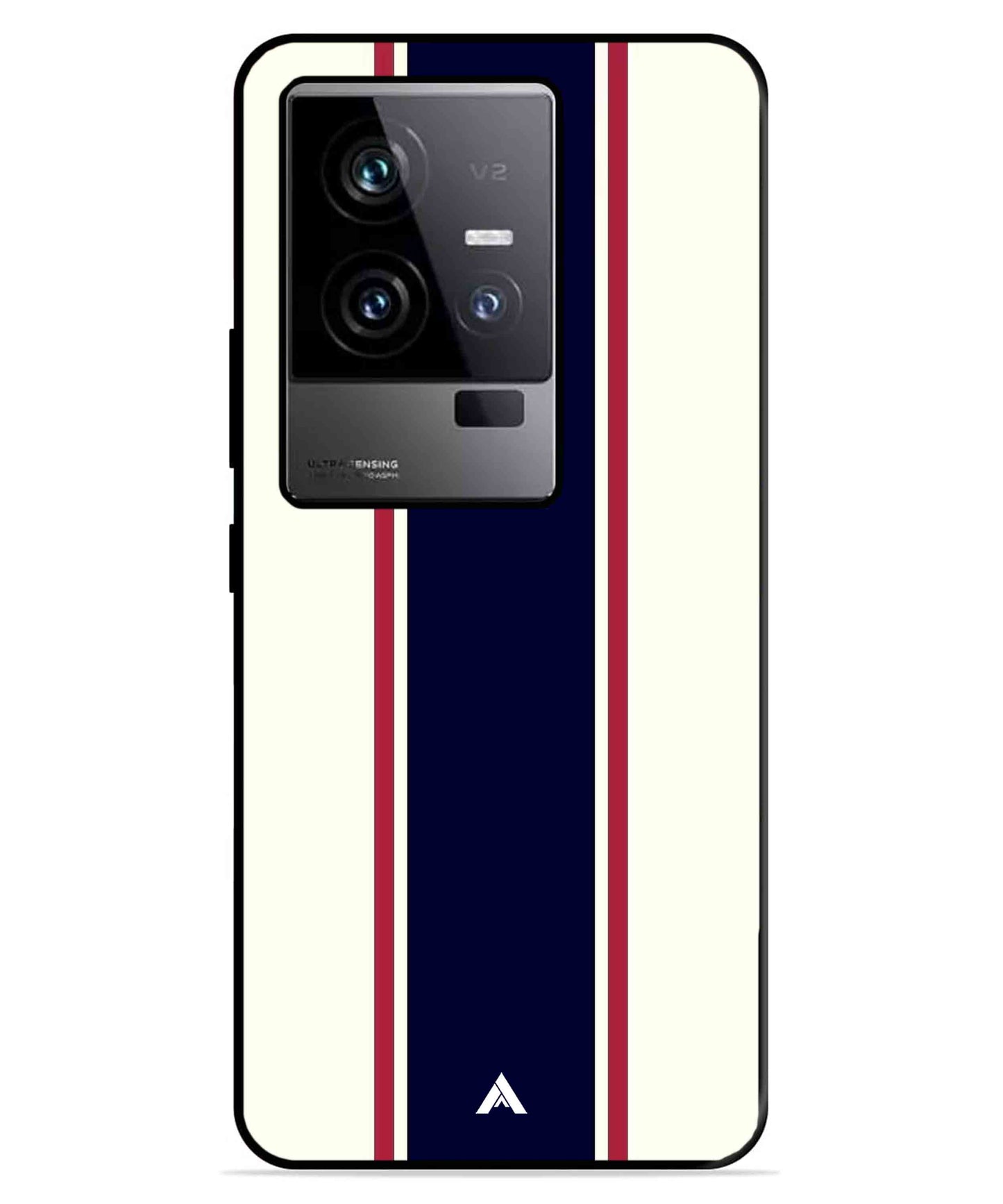Stripe Pattern 10 Metal Back Cover Phone Case for iQOO 11