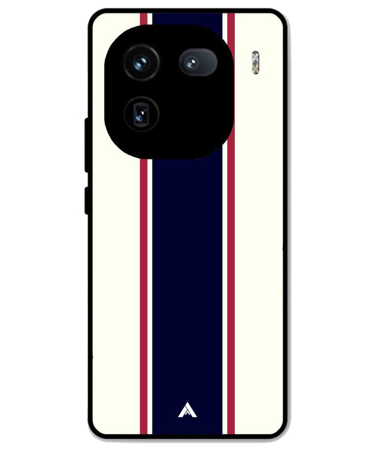 Stripe Pattern 10 Metal Back Cover Phone Case for iQOO 12