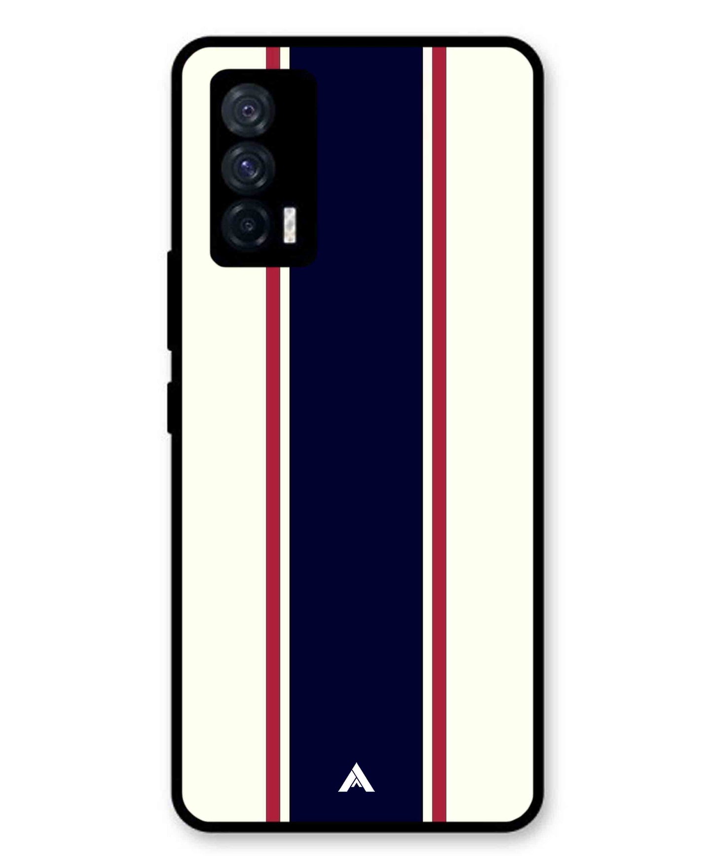 Stripe Pattern 10 Metal Back Cover Phone Case for iQOO 7