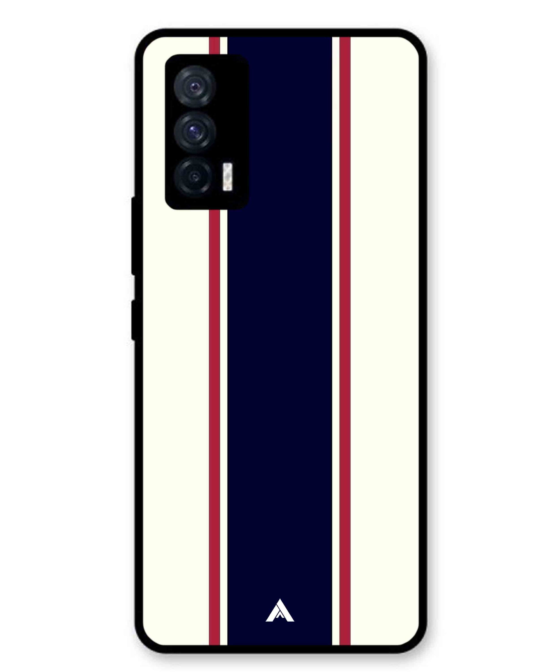 Stripe Pattern 10 Metal Back Cover Phone Case for iQOO 7