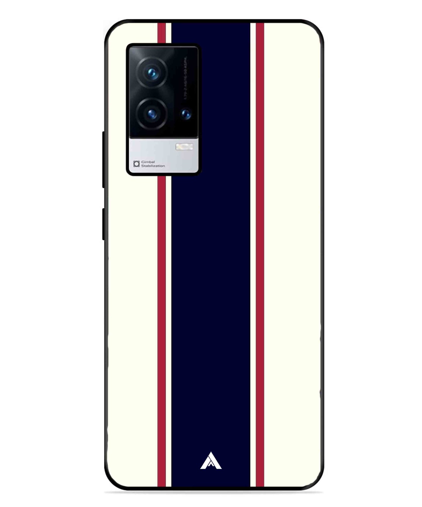 Stripe Pattern 10 Metal Back Cover Phone Case for iQOO 8