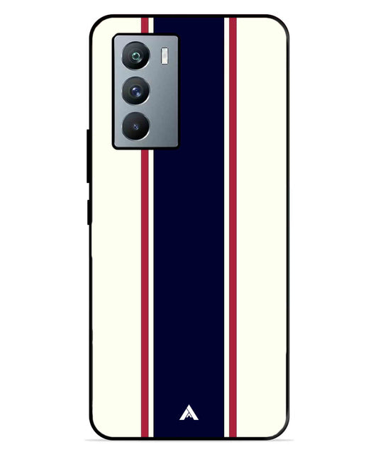 Stripe Pattern 10 Metal Back Cover Phone Case for iQOO 9 SE