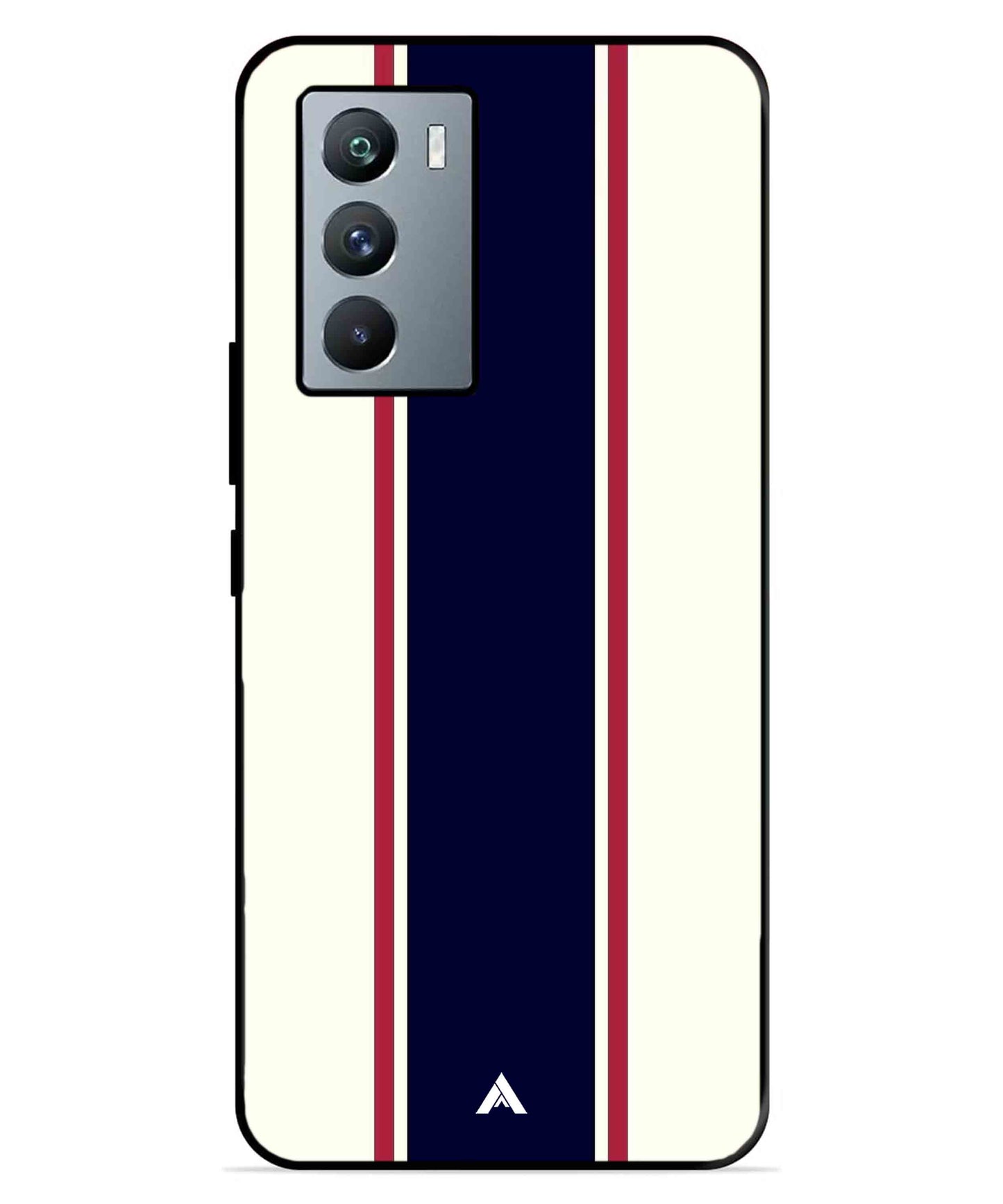 Stripe Pattern 10 Metal Back Cover Phone Case for iQOO Neo 5s