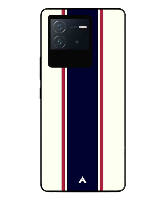 Stripe Pattern 10 Metal Back Cover Phone Case for iQOO Neo 6