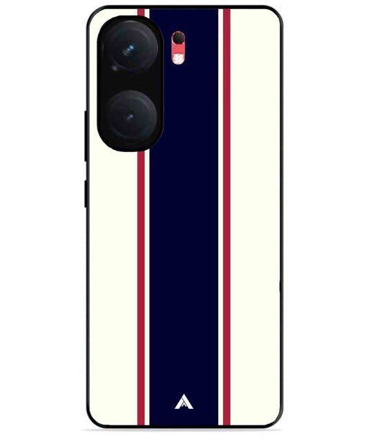 Stripe Pattern 10 Metal Back Cover Phone Case for iQOO Neo 9 Pro