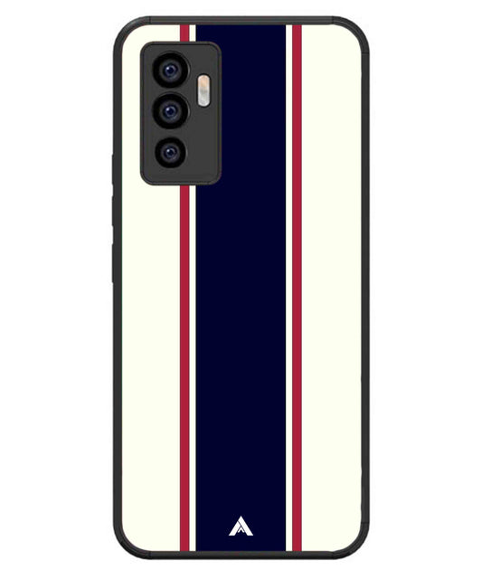 Stripe Pattern 10 Metal Back Cover Phone Case for iQOO Z6