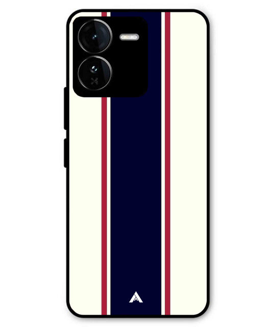 Stripe Pattern 10 Metal Back Cover Phone Case for iQOO Z9