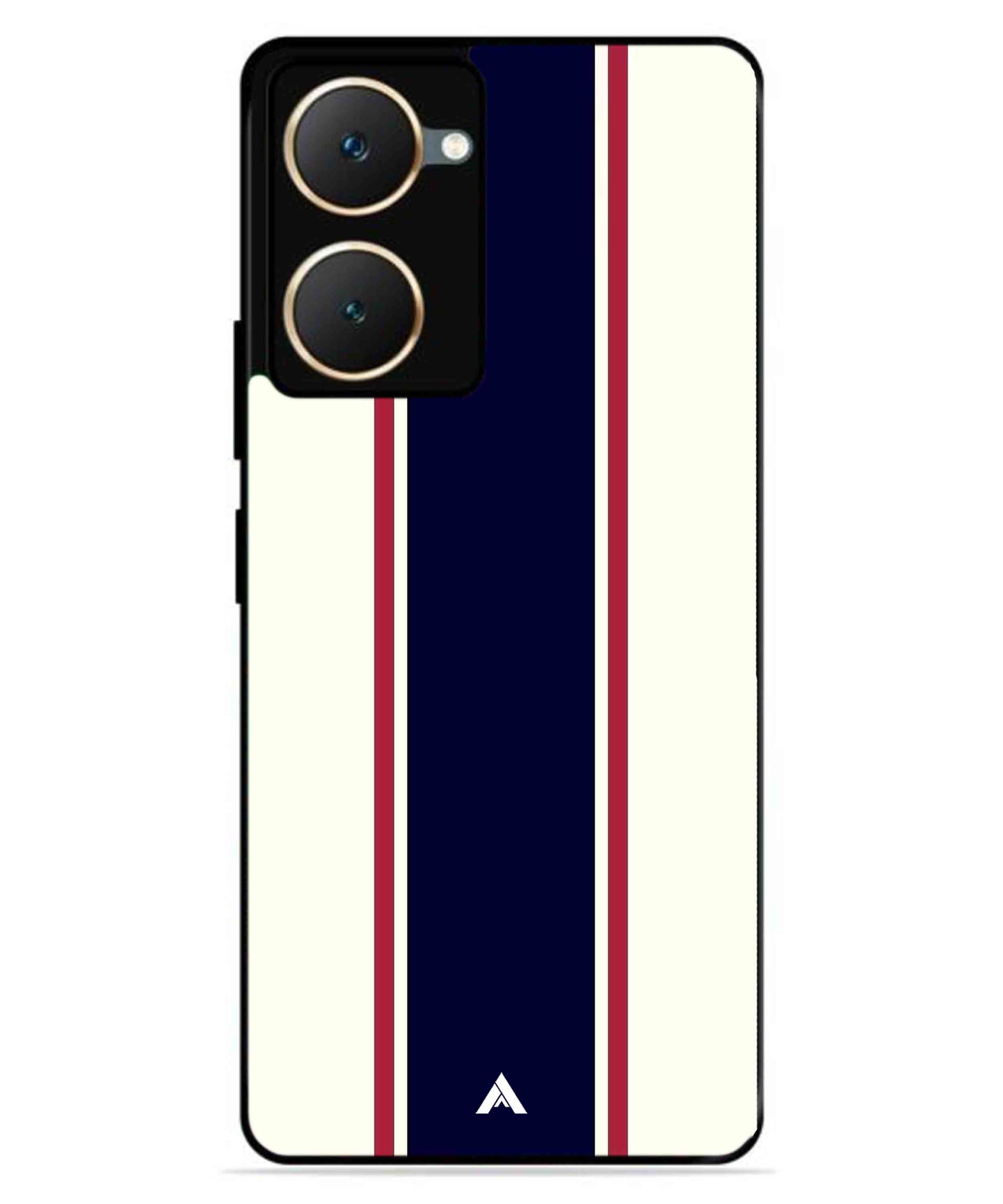 Stripe Pattern 10 Metal Back Cover Phone Case for iQOO Z9 Lite