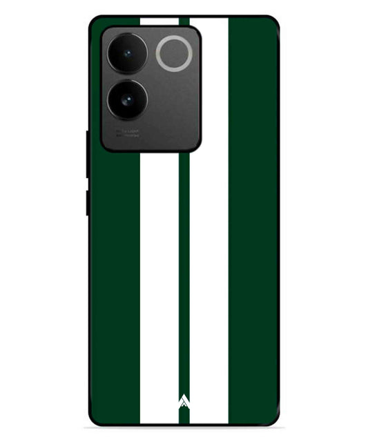 Stripe Pattern 11 Metal Back Cover Phone Case for IQOO Z7 Pro