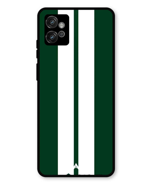 Stripe Pattern 11 Metal Back Cover Phone Case for Moto G32