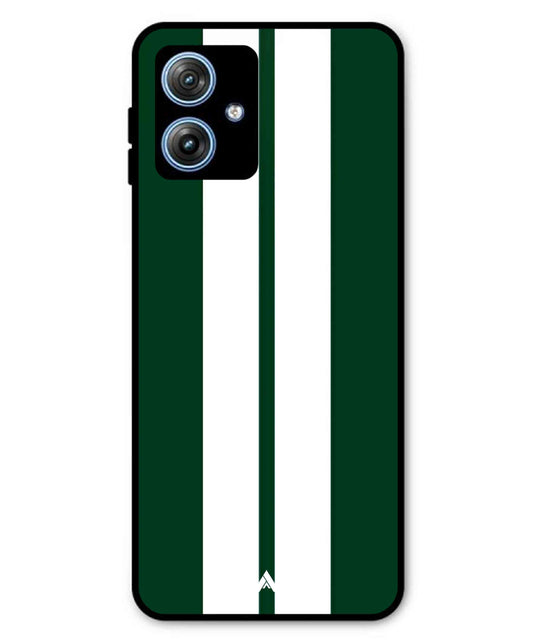 Stripe Pattern 11 Metal Back Cover Phone Case for Moto G54