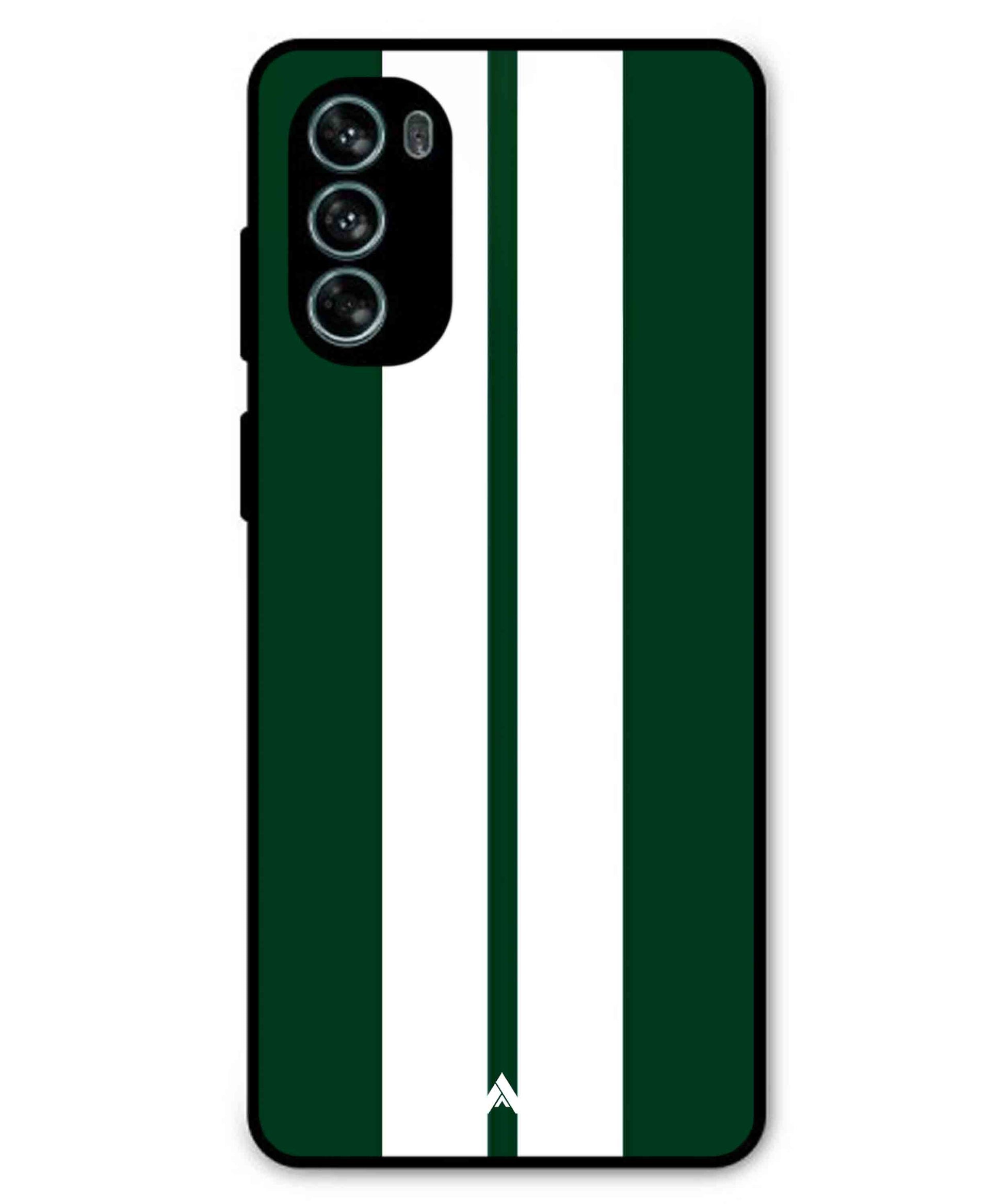 Stripe Pattern 11 Metal Back Cover Phone Case for Moto G62