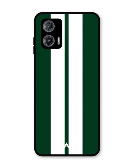 Stripe Pattern 11 Metal Back Cover Phone Case for Moto G73