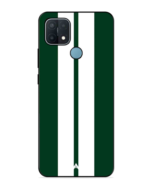 Stripe Pattern 11 Metal Back Cover Phone Case for OPPO A15