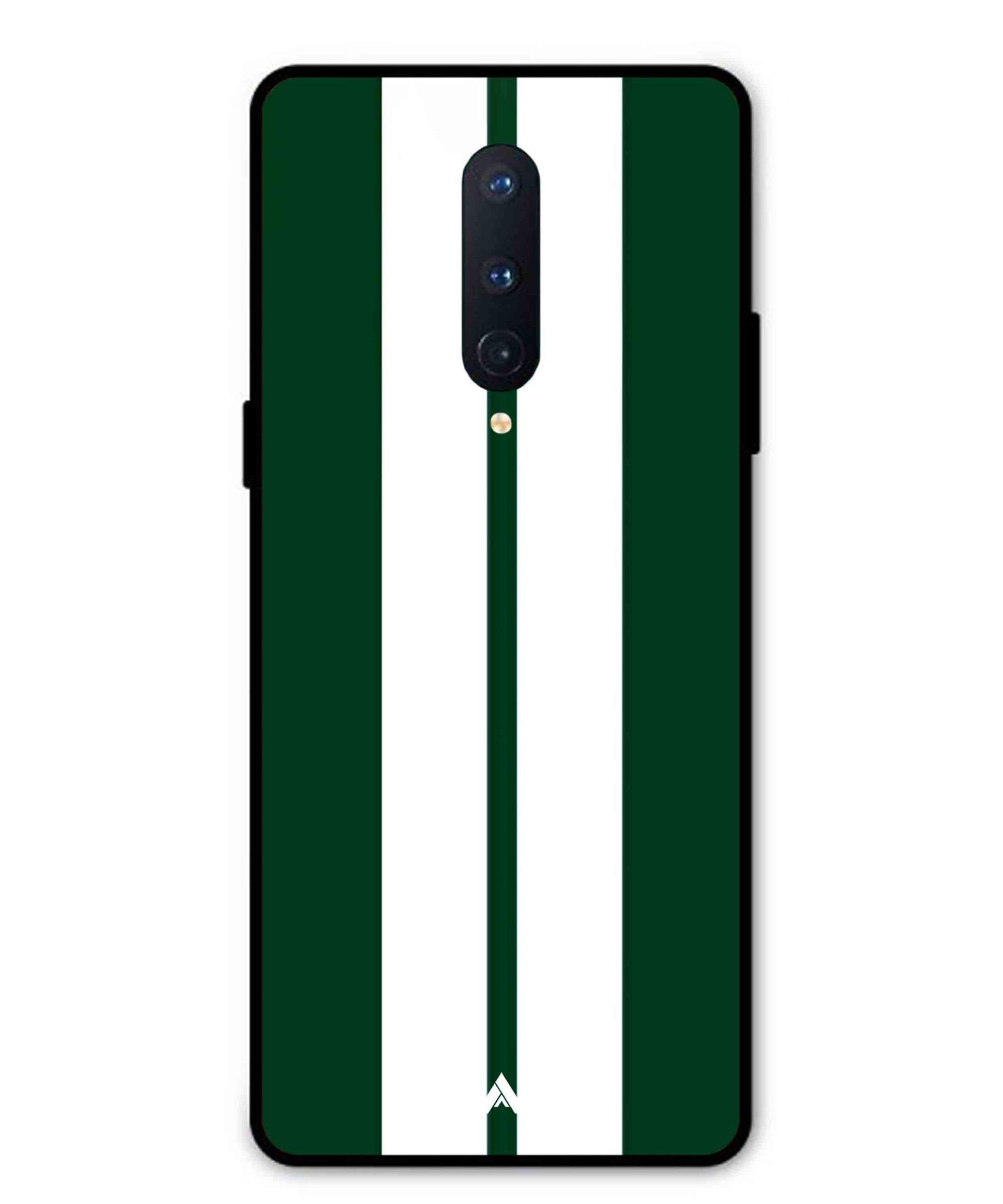 Stripe Pattern 11 Metal Back Cover Phone Case for Oneplus 8