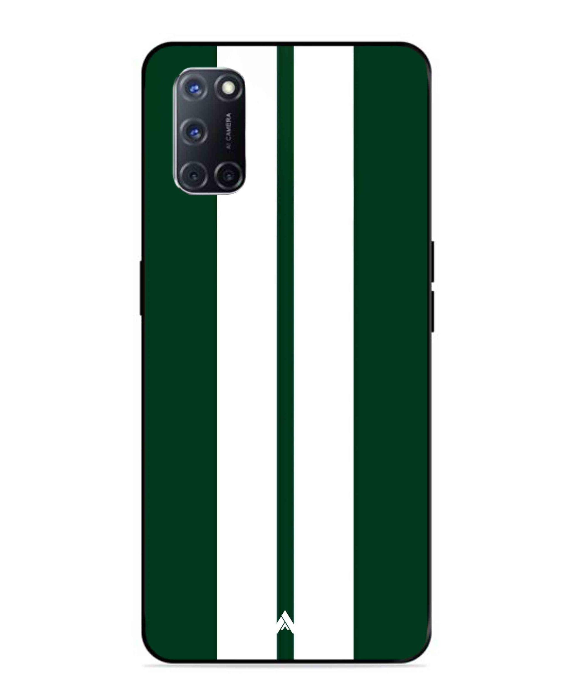 Stripe Pattern 11 Metal Back Cover Phone Case for Oppo A52