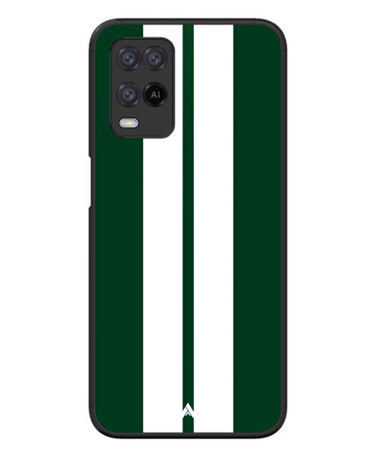 Stripe Pattern 11 Metal Back Cover Phone Case for Oppo A74