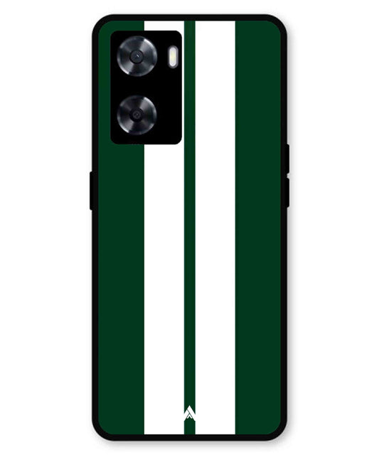 Stripe Pattern 11 Metal Back Cover Phone Case for Oppo A77s
