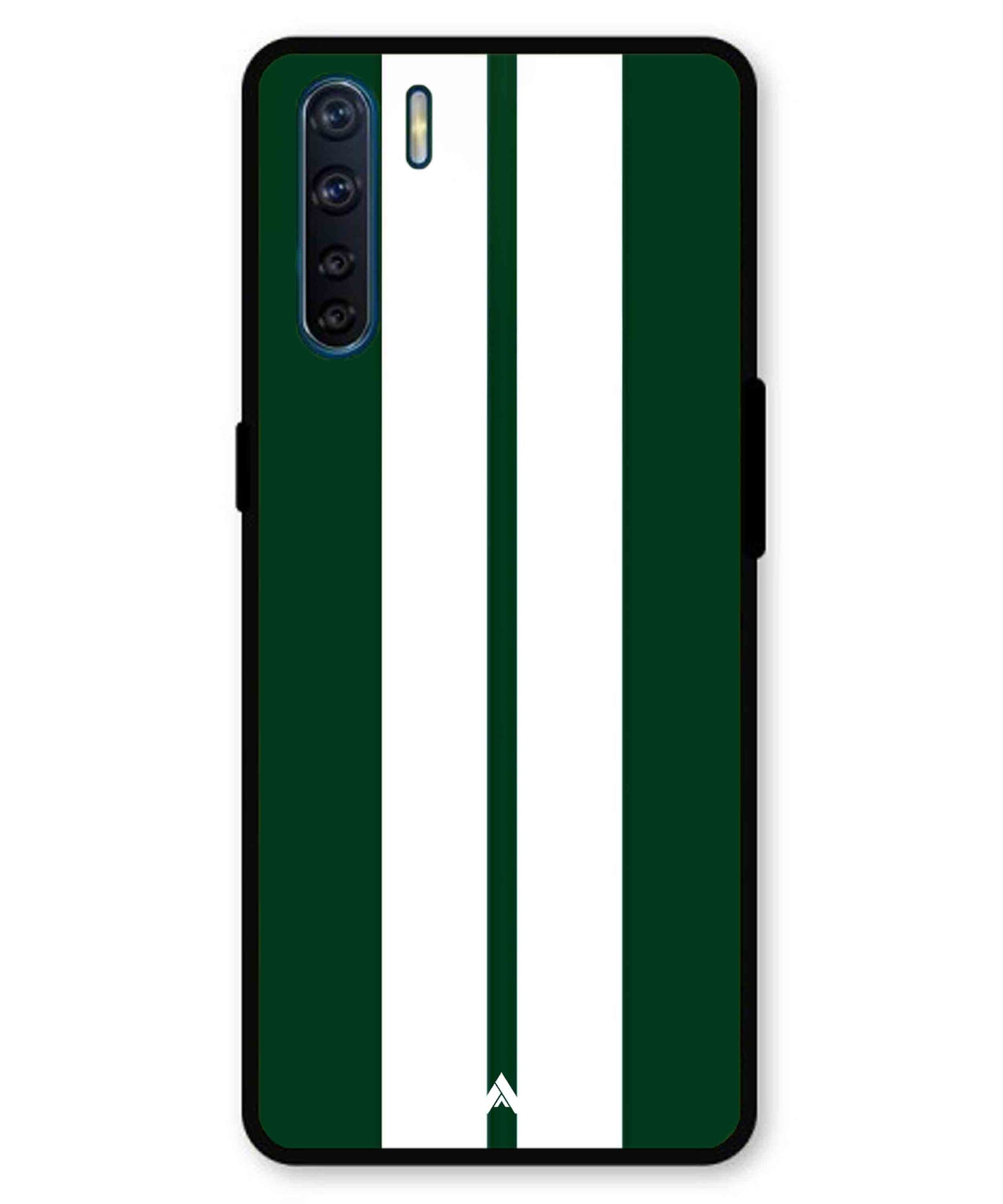 Stripe Pattern 11 Metal Back Cover Phone Case for Oppo A91