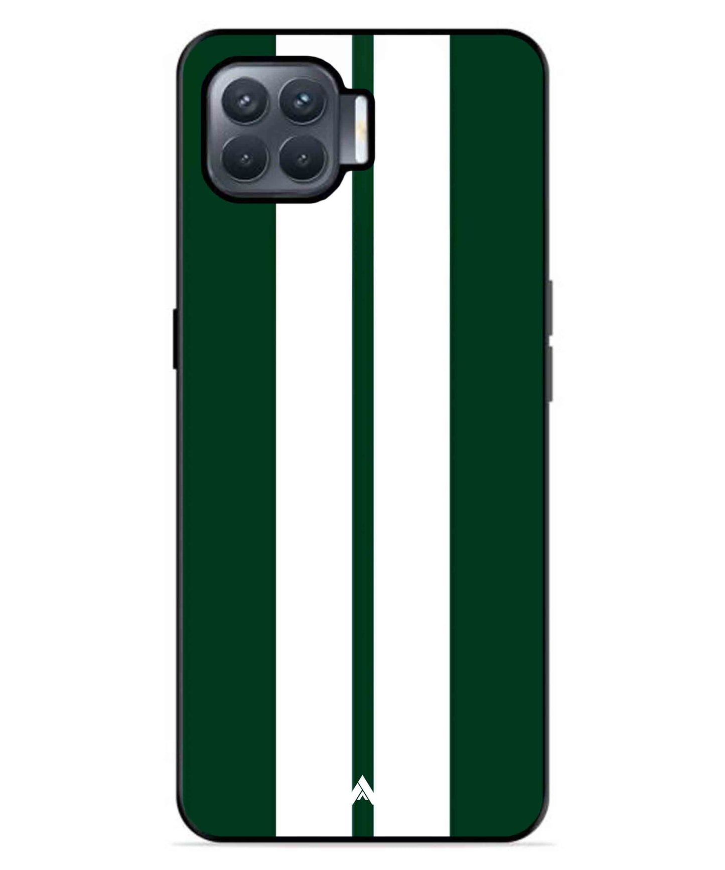 Stripe Pattern 11 Metal Back Cover Phone Case for Oppo F17 Pro