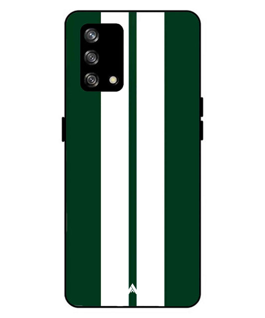 Stripe Pattern 11 Metal Back Cover Phone Case for Oppo F19