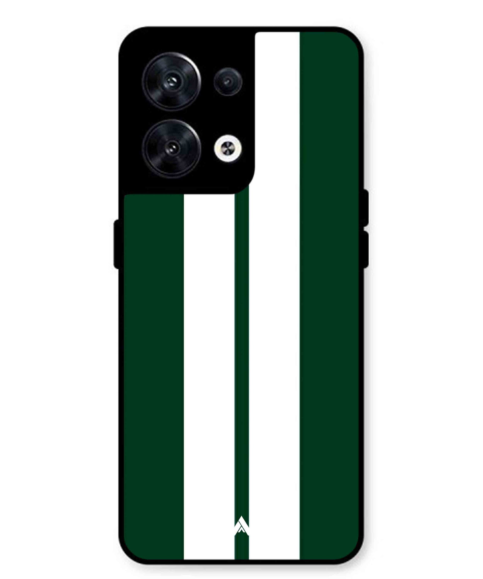 Stripe Pattern 11 Metal Back Cover Phone Case for Oppo Reno 10