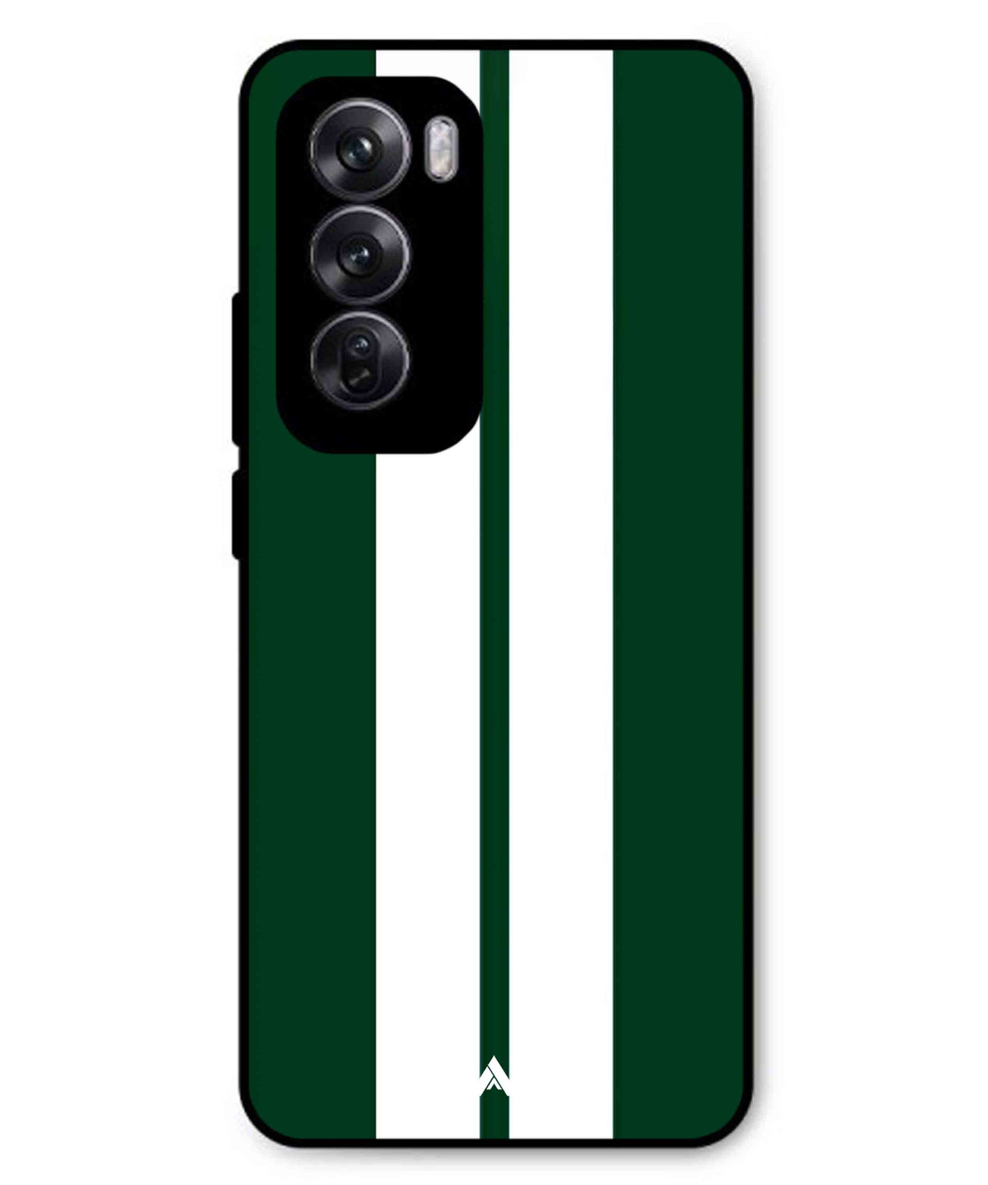 Stripe Pattern 11 Metal Back Cover Phone Case for Oppo Reno 12 Pro