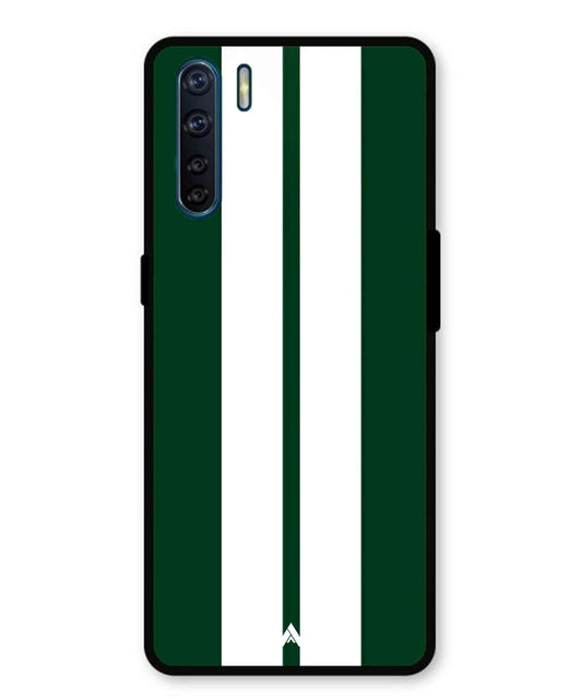 Stripe Pattern 11 Metal Back Cover Phone Case for Oppo Reno 3