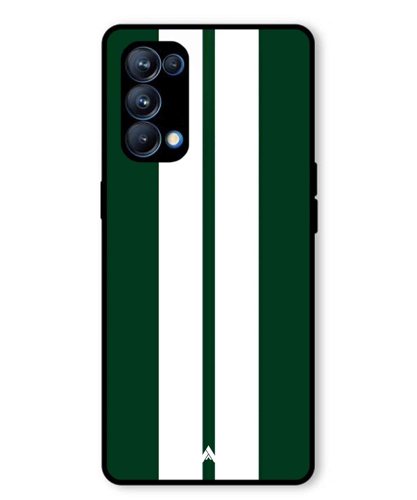 Stripe Pattern 11 Metal Back Cover Phone Case for Oppo Reno 5 Pro