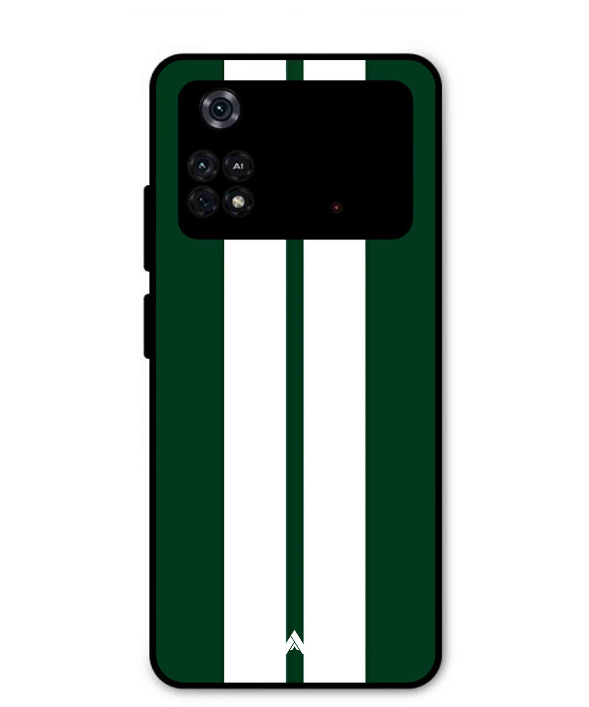 Stripe Pattern 11 Metal Back Cover Phone Case for Poco M4 Pro 4G