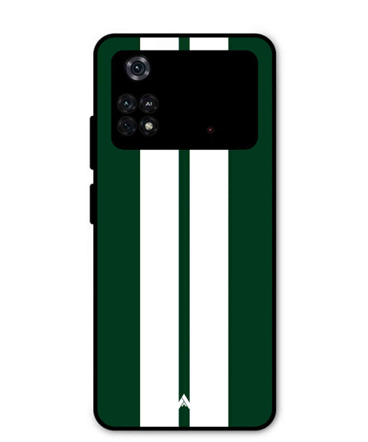 Stripe Pattern 11 Metal Back Cover Phone Case for Poco M4 Pro 4G