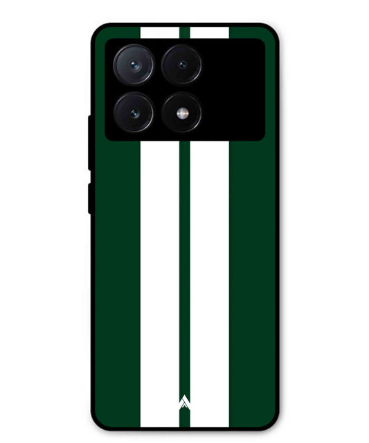 Stripe Pattern 11 Metal Back Cover Phone Case for Poco X6 Pro