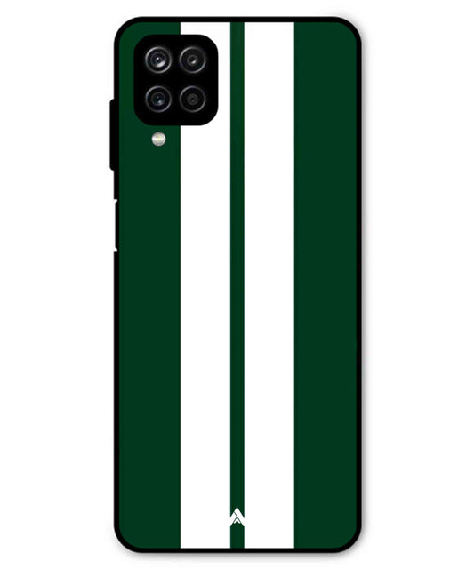 Stripe Pattern 11 Metal Back Cover Phone Case for Samsung Galaxy A22 4G