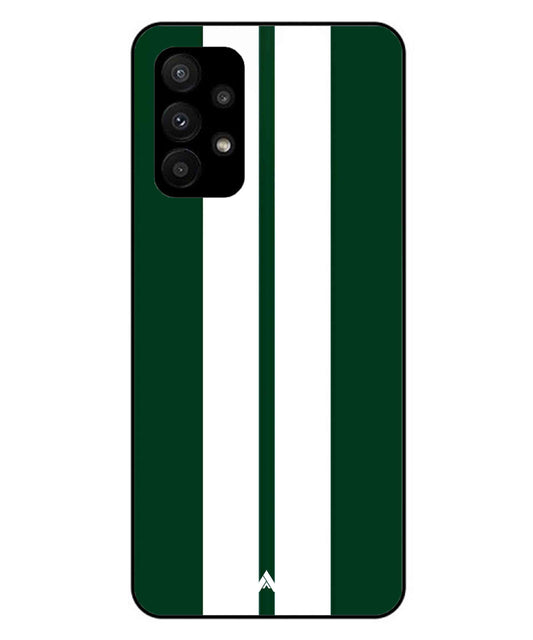 Stripe Pattern 11 Metal Back Cover Phone Case for Samsung Galaxy A23 5G