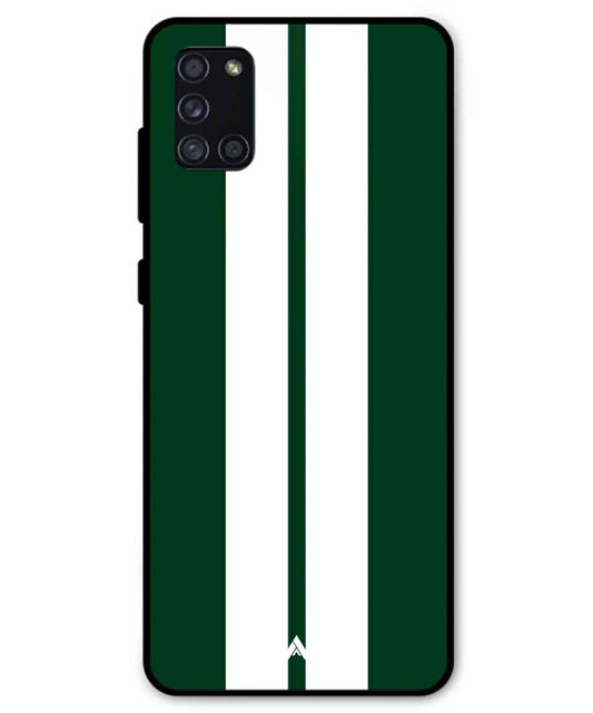 Stripe Pattern 11 Metal Back Cover Phone Case for Samsung Galaxy A31