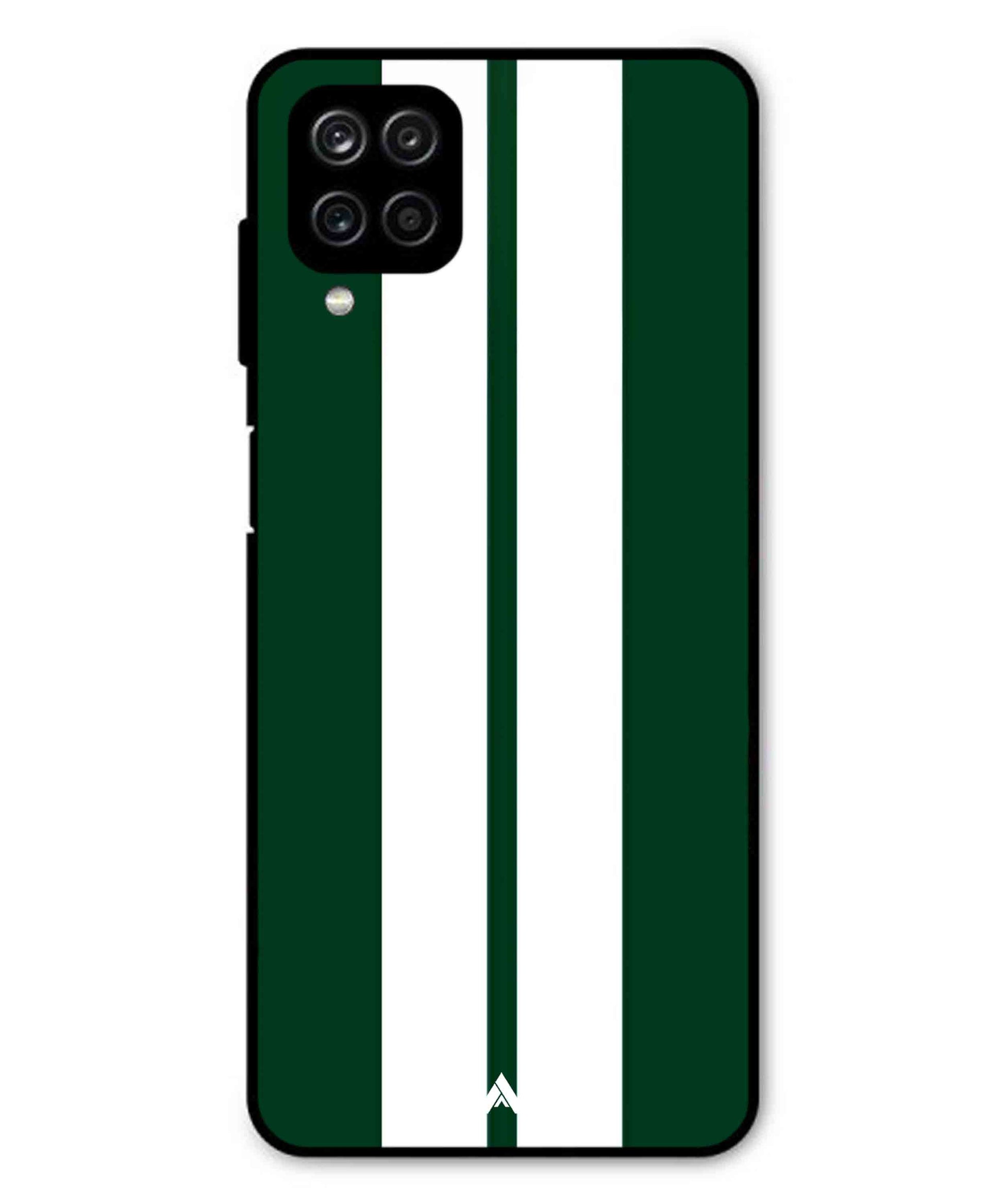 Stripe Pattern 11 Metal Back Cover Phone Case for Samsung Galaxy M32 4G