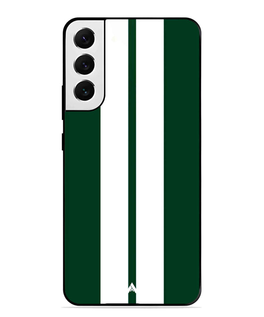 Stripe Pattern 11 Metal Back Cover Phone Case for Samsung Galaxy S22 Plus