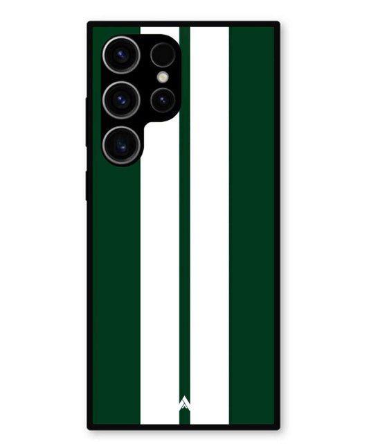 Stripe Pattern 11 Metal Back Cover Phone Case for Samsung Galaxy S23 Ultra