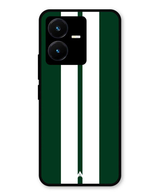 Stripe Pattern 11 Metal Back Cover Phone Case for Vivo Y22