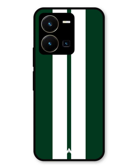 Stripe Pattern 11 Metal Back Cover Phone Case for Vivo Y35