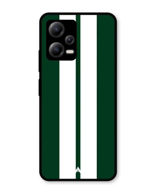 Stripe Pattern 11 Metal Back Cover Phone Case for Xiaomi Redmi Note 12 5G