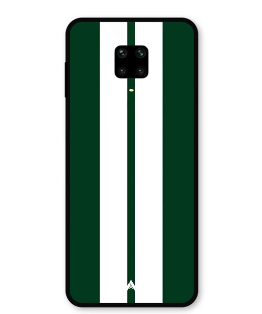 Stripe Pattern 11 Metal Back Cover Phone Case for Xiaomi Redmi Note 9 Pro