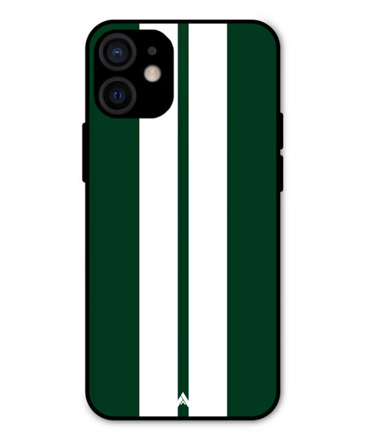 Stripe Pattern 11 Metal Back Cover Phone Case for iPhone 12 Mini