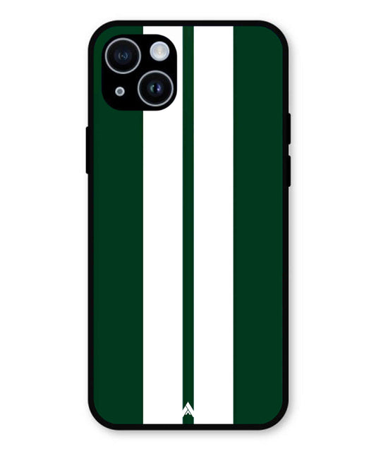 Stripe Pattern 11 Metal Back Cover Phone Case for iPhone 14 Plus