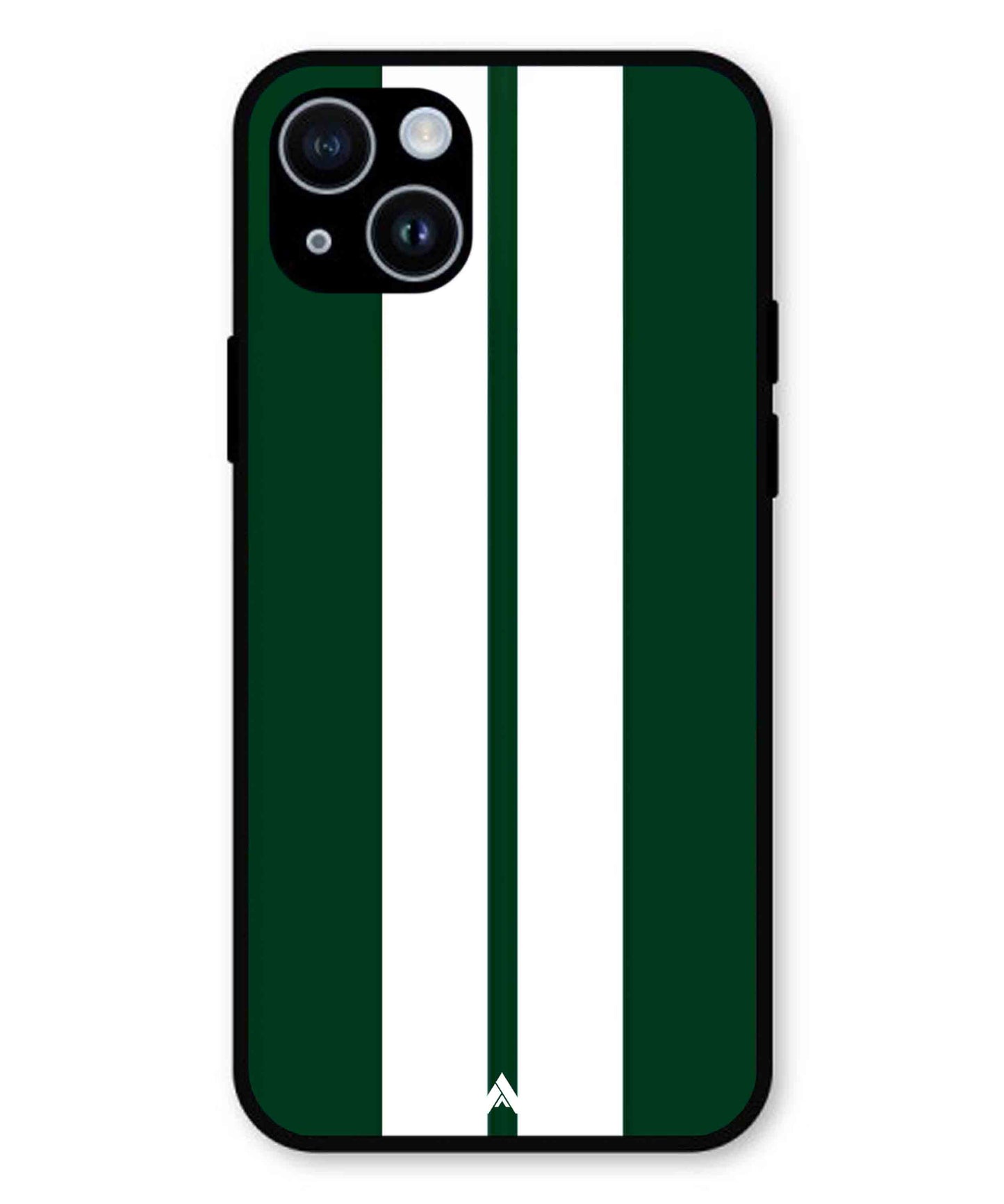 Stripe Pattern 11 Metal Back Cover Phone Case for iPhone 15 Plus