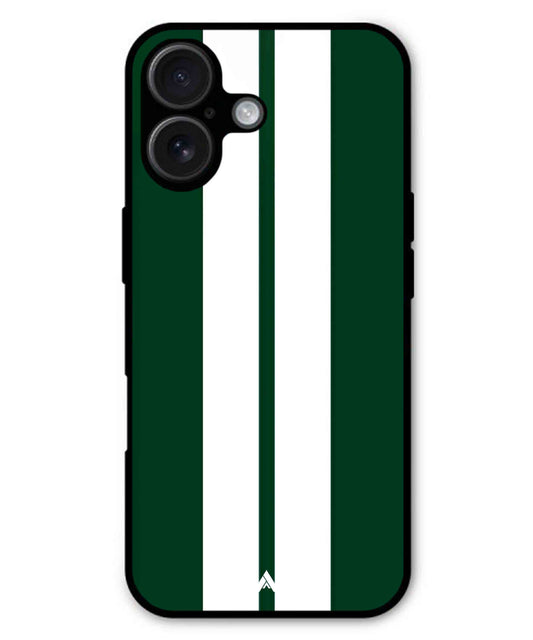 Stripe Pattern 11 Metal Back Cover Phone Case for iPhone 16 Plus