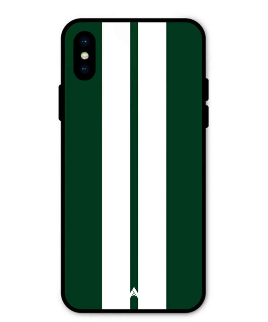 Stripe Pattern 11 Metal Back Cover Phone Case for iPhone X